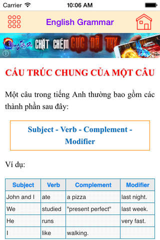 English Grammar (Tieng Anh 123 - Ngu Phap Co Ban) screenshot 2