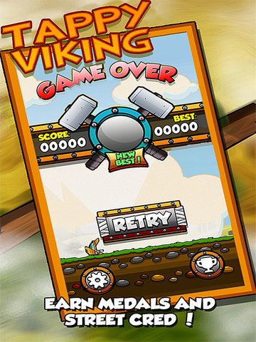 【免費遊戲App】Tappy Viking HD-APP點子