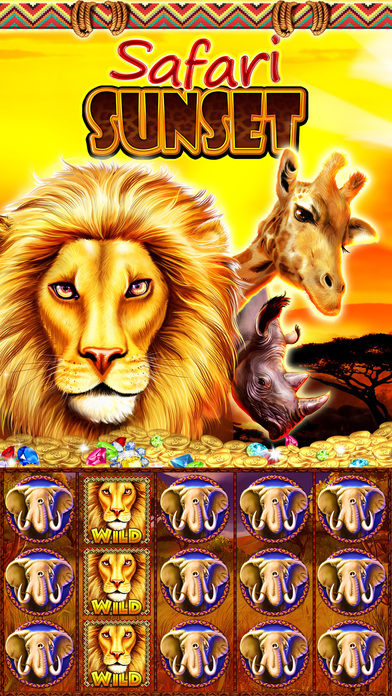 Screenshot 1 Слоты Safari Закат : Сердце Африки . Дикий Джекпот 777 Лас-Вегас Игровые автоматы
