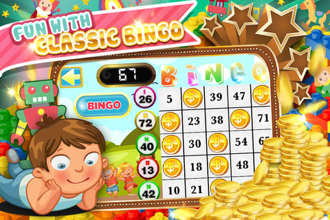 Super Kids Girls and Boys Player Bingo " Childrens Learning World Casino Blast Vegas Edition " screenshot 2