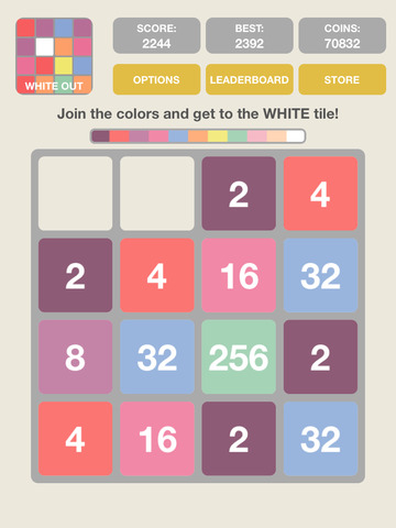 【免費遊戲App】2048: White Out Tile Puzzle Game Saga-APP點子