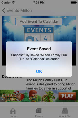 Events Milton screenshot 4