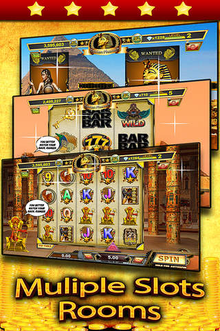 Golden Pharaoh's Treasure Slot Machines PRO - The frenzy way to spin the fire of realistic simulation casino games screenshot 2