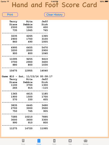 【免費娛樂App】Hand and Foot Score Card-APP點子