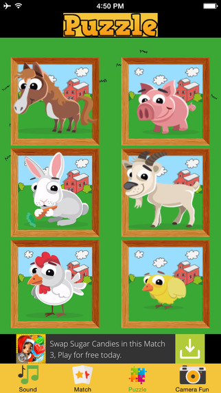 Animal Hay Farm: Kids Puzzle