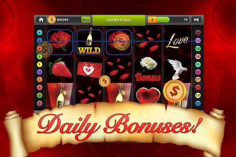 Slots St. Valentine’s - Love of Slots, Casino Games and Wins! screenshot 3