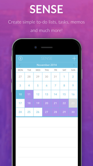 Sense - Pocket Diary Journal for your iPhone with Simple Note Calendar Voice Memo Task List Sharing 