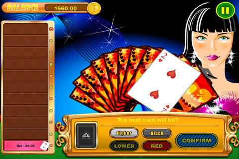 A Lucky Sexy My-vegas Blackjack Hi-Lo Casino - Play Top Fun Cards Game for Free screenshot 3