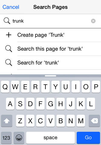 Trunk Notes Personal Wiki screenshot 3