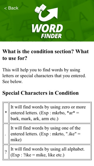 【免費工具App】Conditional Word Finder-APP點子