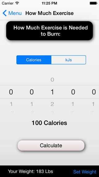 How Much Exercise Calorie Calculator - Exercise Needed for a Given Calories Burned