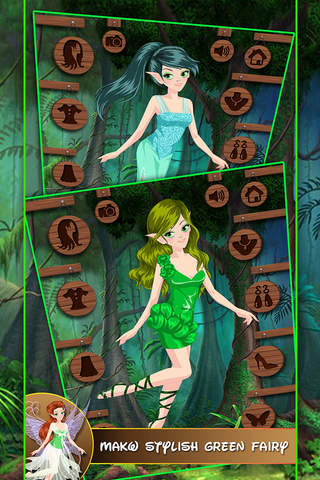 Green fairy - the forest green fairy dress up free screenshot 3