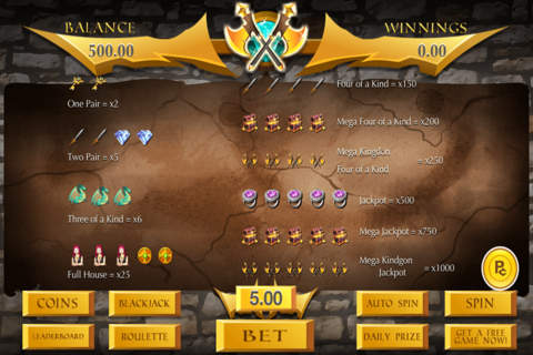 Aces Casino Lucky Slots of Thrones screenshot 4