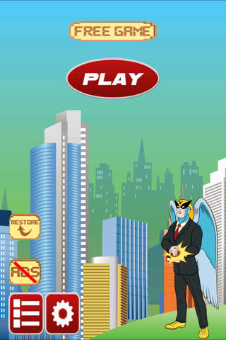 Flying Bird-Man Slider - A Super-Hero Adventure In A Crazy Star City FREE by The Other Games screenshot 2