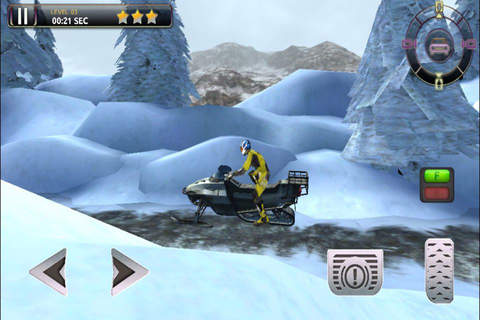 3D Snowmobile Parking - Real Snow Driving Simulator eXtreme Racing Games screenshot 2