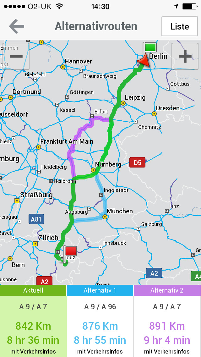 CoPilot Premium DACH - Offline GPS Navigation and Maps Screenshot 3