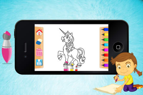 Unicorn Rainbow Coloring - Learn Free Amazing HD Paint & Educational Activities for Toddlers, Pre School & Kindergarten Kids screenshot 3
