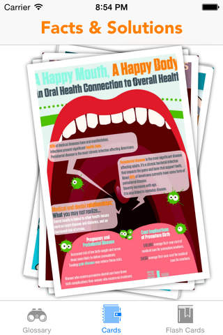 Dental terminology & flashcard:medical facts sheet and definition with video illustrations screenshot 2