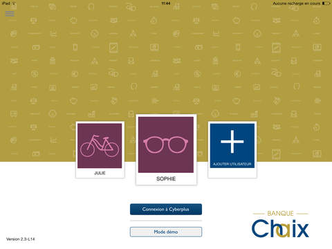 Cyberplus Chaix version iPad