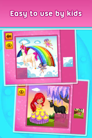 Ponies and Princess - puzzle game for little girls and preschool kids - Free screenshot 4