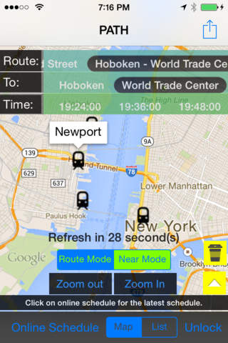 PATH Transit Instant Route/Stop/Schedule Finder and Trip Planner screenshot 2