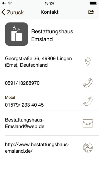 【免費商業App】Bestattungshaus Emsland-APP點子