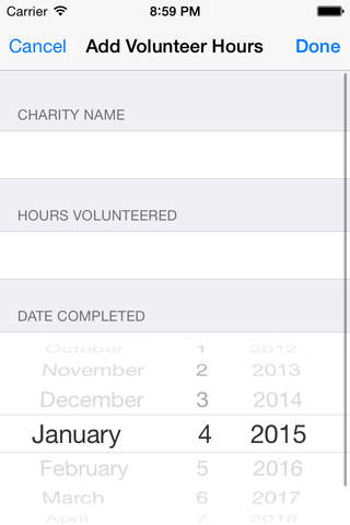 Charitagoal - Track your volunteer hours and charity donations towards a yearly goal! screenshot 4