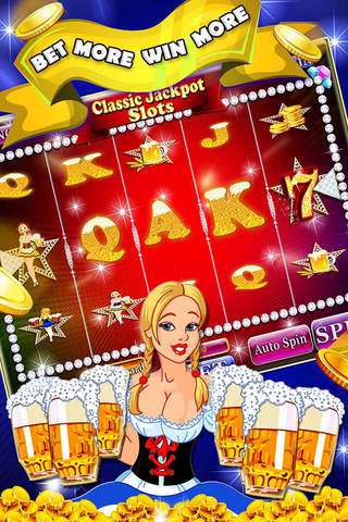 Classic Jackpot Slots 2 - play with beer and cute waitresses: A Super 777 Las Vegas lucky Strip Casino 5 Reel Slot Machine Game screenshot 2