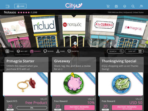 【免費生活App】CityU – Virtual online shopping world. Shop with friends, win rewards and find designer styles!-APP點子