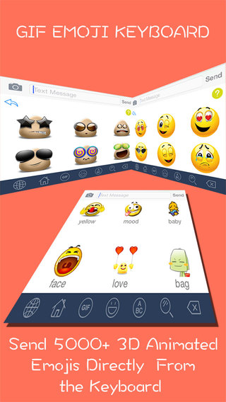 GIF Emoji Keyboard PRO - New 5000 + Animated 3D Em