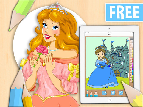 【免費娛樂App】Paint and color princesses - Educational game for girls princesses fingerprinting-APP點子