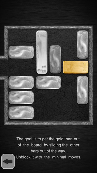 Unblock the gold bar Unlock it