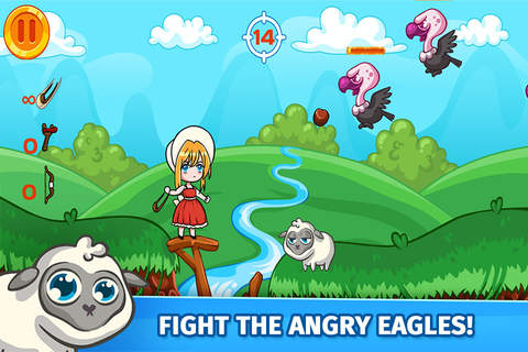 Baby Sheep VS Angry Eagles screenshot 2