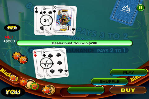 21 Wild Panda Hit the Blackjack Jackpot Casino Gmes screenshot 2