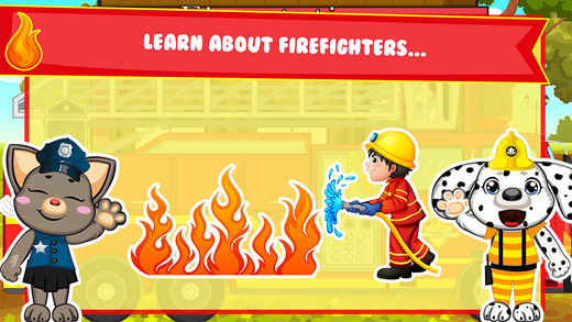 Kids Learning Fun Educational Games for Toddlers - play fire truck puzzles teach brain skills to pre
