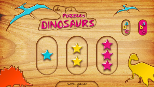 【免費遊戲App】My First Wood Puzzles: Dinosaurs - A Kid Puzzle Game for Learning Alphabet-APP點子