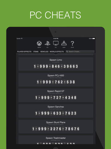 【免費工具App】All Cheats For GTA 5-APP點子