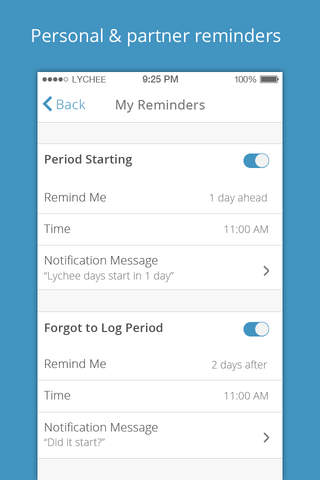 Lychee – Sweet and Simple Period Tracker and Reminder screenshot 4