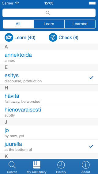 【免費教育App】Finnish <> English Dictionary + Vocabulary trainer-APP點子