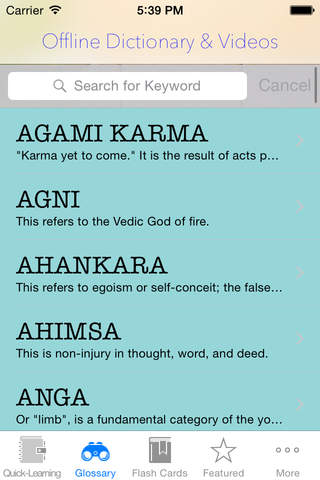 Yoga Dictionary: Flashcards with Free Video Lessons and Cheatsheets screenshot 3