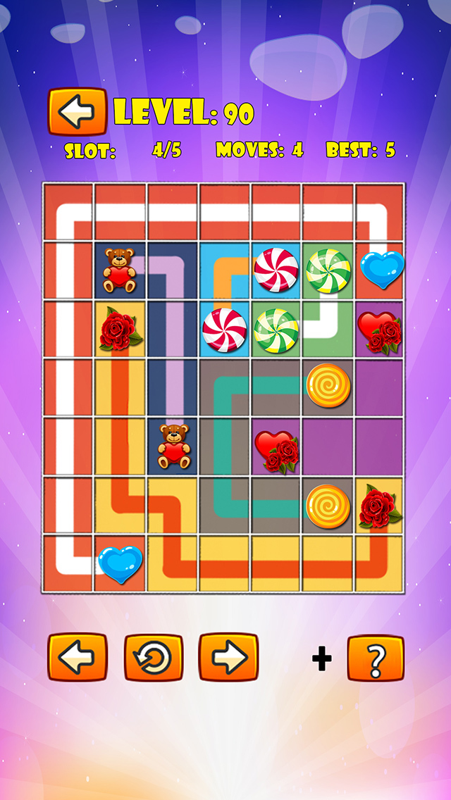 Best valentine flow: challenging addictive puzzle game. Think and connect your lovely heart
