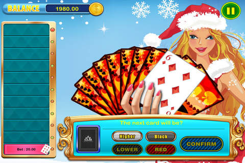 A Easy Casino Jackpot Hi-Lo Games Pro - Play Lucky Winter Cards (Holiday Party Edition) screenshot 3