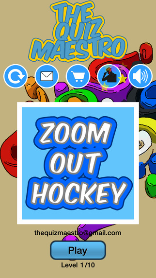 Zoom Out Ice Hockey Game Quiz Maestro - Close Up Player Simulation Word Trivia