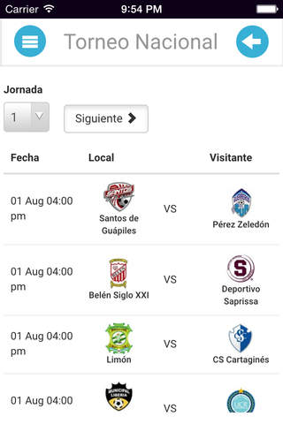 Torneo Nacional de Costa Rica screenshot 3