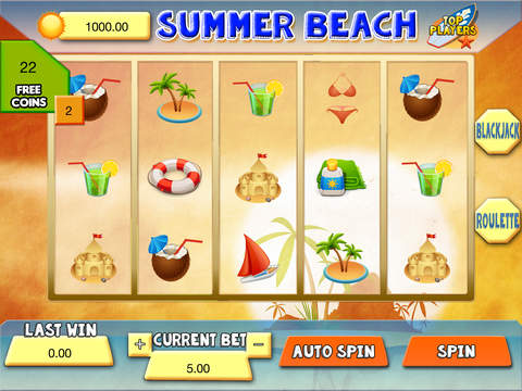 【免費遊戲App】AAA Summer Beach Slots-APP點子