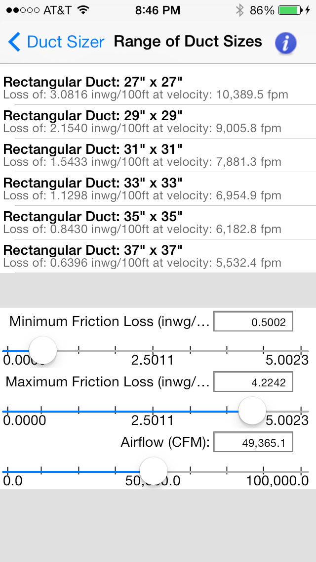 Download HVAC Duct Sizer iOS Apps 4119936 mobile9