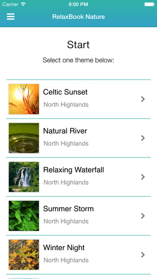 RelaxBook Nature - Sleep sounds for you to relax with water rain birds and more