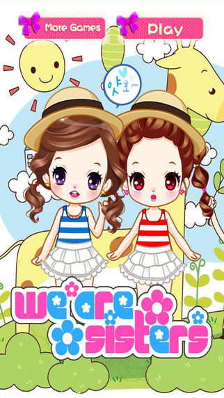 We are sisters - girls dress up game