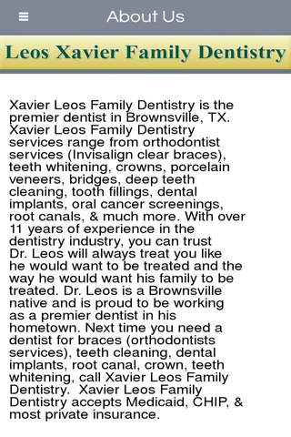 Xavier Leos Family Dentistry - Brownsville screenshot 2