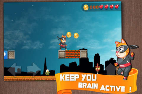 Ninja Cat Running ! screenshot 2